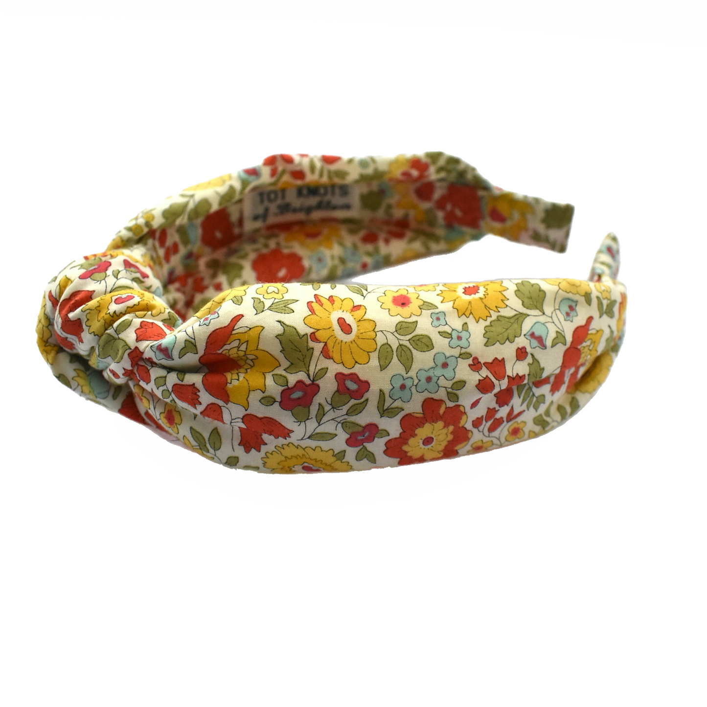 Classic Knot head band - Liberty of London D'anjo Yellow Floral print