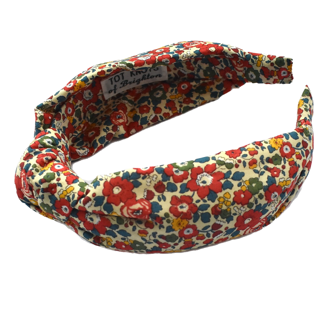Classic Knot head band - Red Betsy Ann Liberty of London print