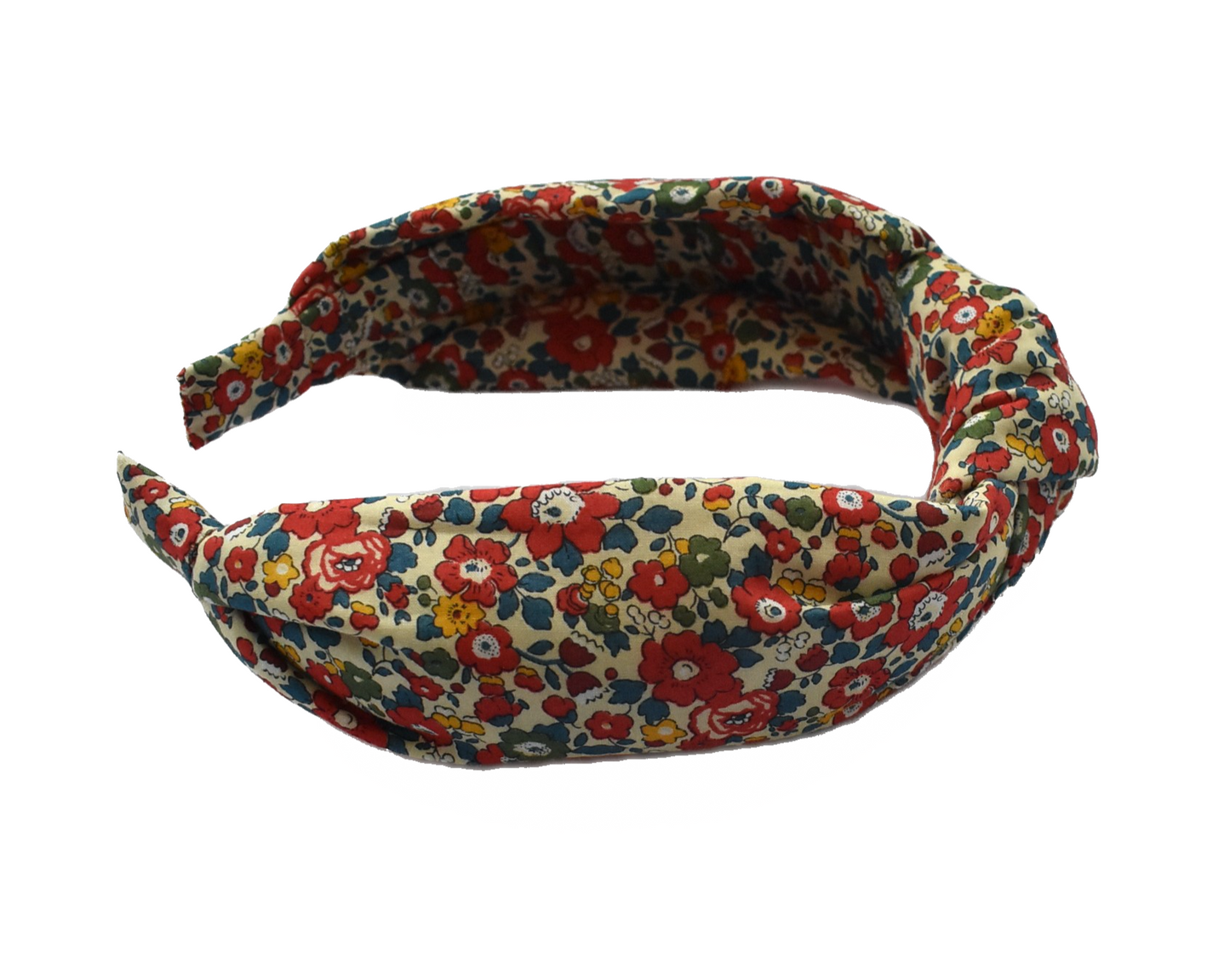 Classic Knot head band - Red Betsy Ann Liberty of London print