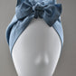 Ladies Turban Hat - Liberty of London Airforce Blue - Silk & Lawn