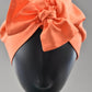 Ladies Turban Hat - Liberty of London Tangerine Orange - Silk & Lawn