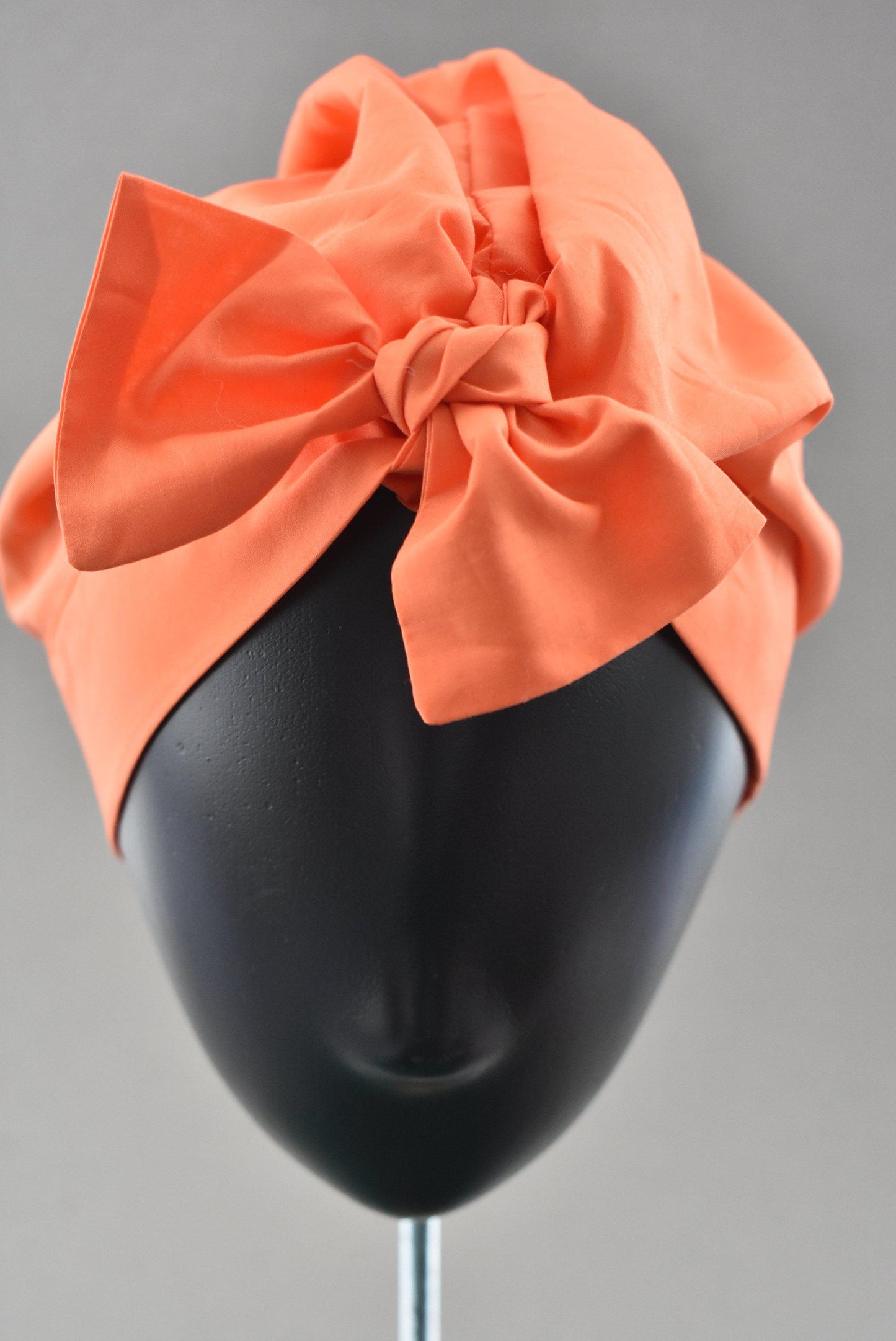 Ladies Turban Hat - Liberty of London Tangerine Orange