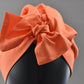 Ladies Turban Hat - Liberty of London Tangerine Orange - Silk & Lawn