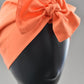 Ladies Turban Hat - Liberty of London Tangerine Orange - Silk & Lawn