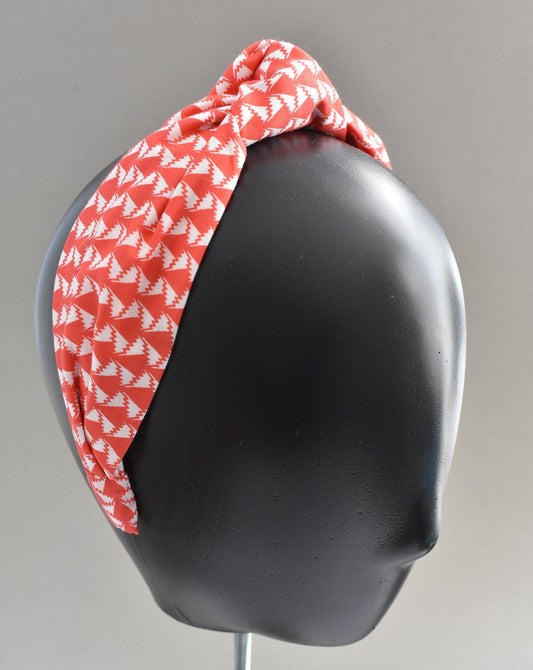 Ladies Knot Alice band - Liberty of London Jonathan red & white print