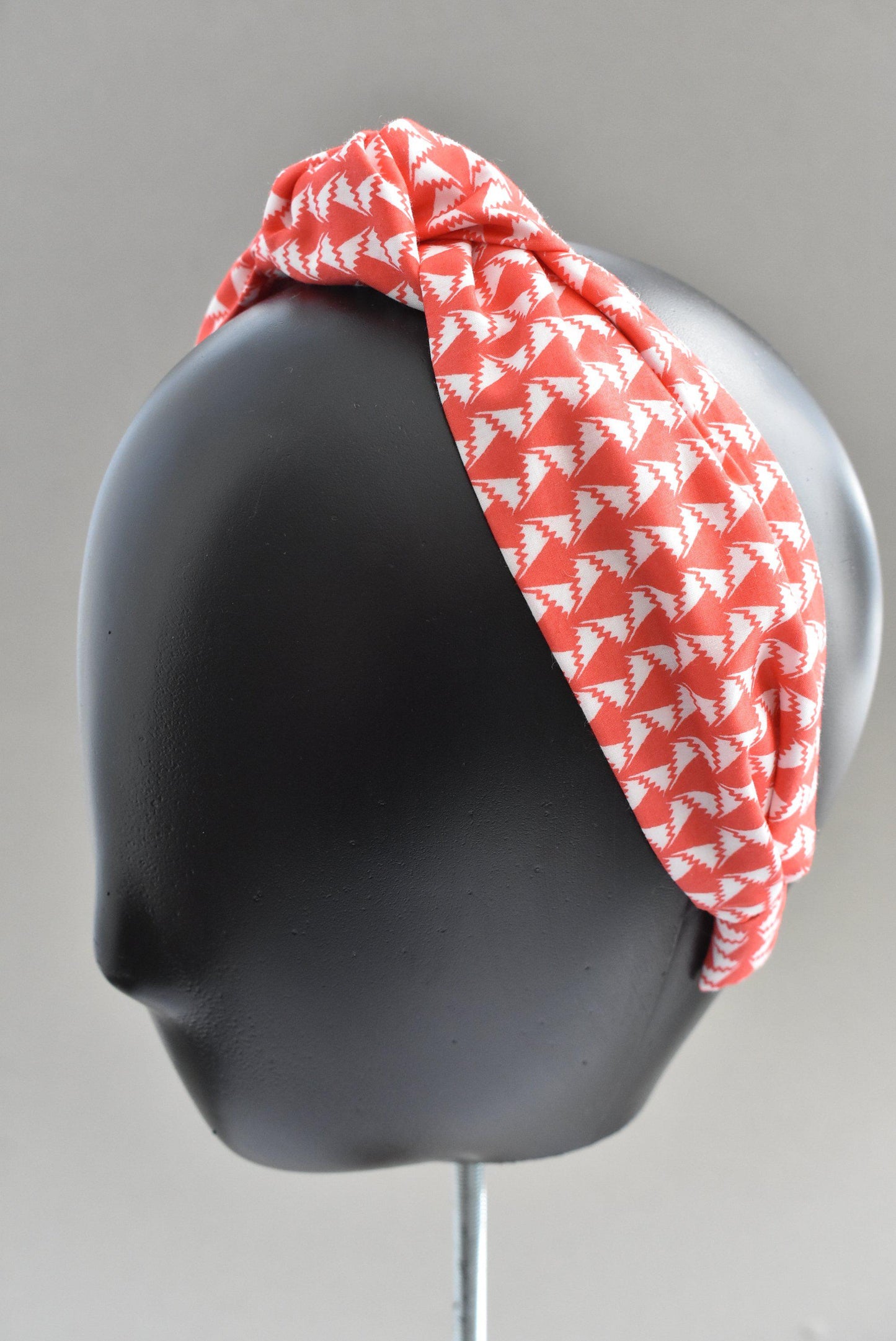 Ladies Knot Alice band - Liberty of London Jonathan red & white print