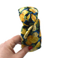 Silk Twisted Alice band - Liberty of London Stone Garden Yellow Rose 100% Silk Satin - Silk & Lawn