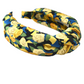 Luxury Silk Knot Alice band - Liberty of London Stone Garden - Yellow Rose 100% Silk Satin - Silk & Lawn