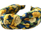 Luxury Silk Knot Alice band - Liberty of London Stone Garden - Yellow Rose 100% Silk Satin - Silk & Lawn