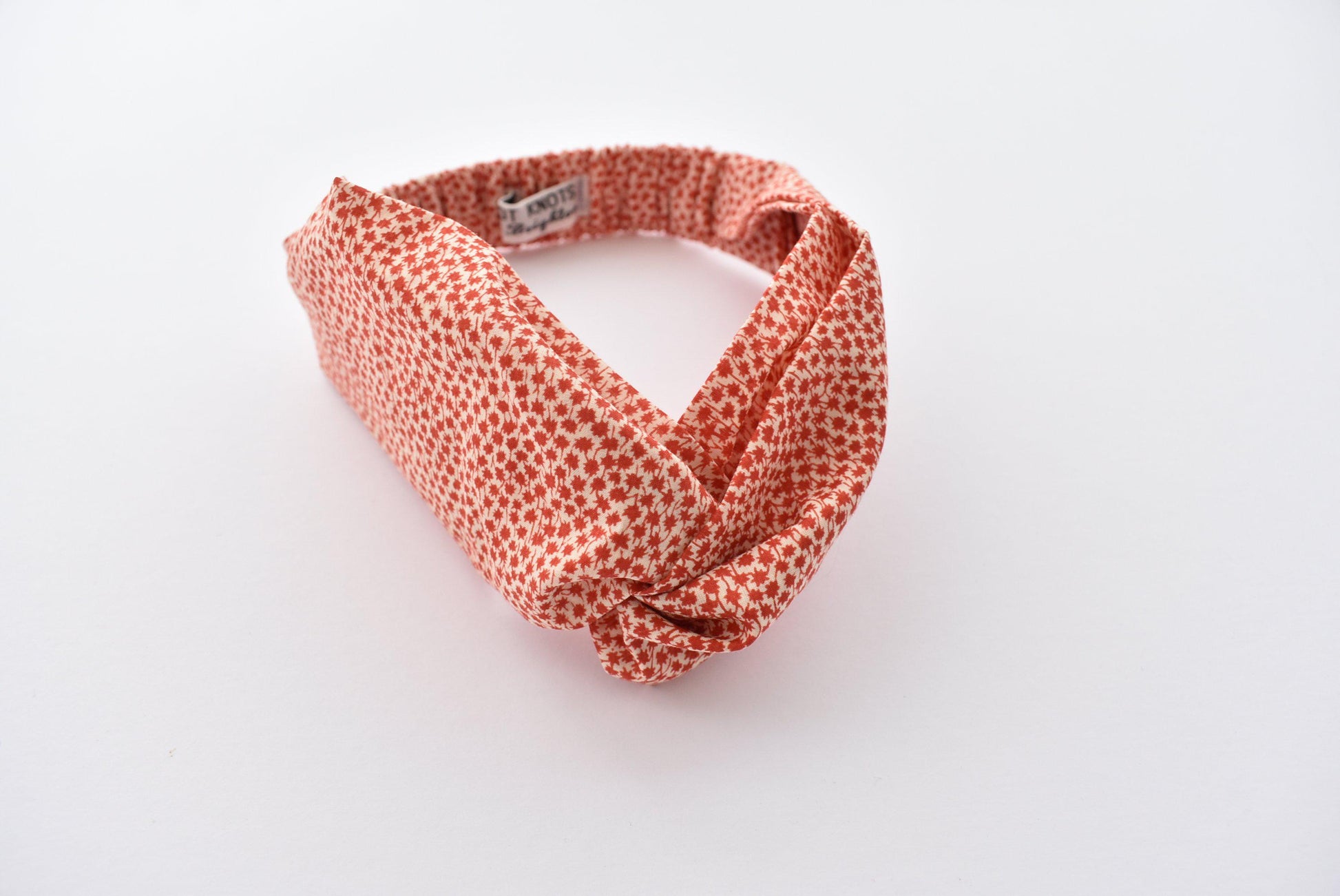 Ladies Twisted Turban hairband and neck scarf - Christmas Red Marco Liberty of London - Tot Knots of Brighton