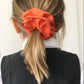 Liberty of London Tangerine Orange Scrunchie - Silk & Lawn