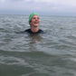 Salty Sea Knot - Swimming Cap Topper - Swim Turban - Green - Silk & Lawn