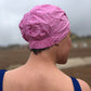 Salty Sea Knot - Swimming Cap Topper - Swim Turban - Pink Glenjade - Silk & Lawn