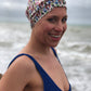 Salty Sea Knot - Swimming Cap Topper /Turban - Birds of Paradise - Silk & Lawn