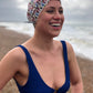 Salty Sea Knot - Swimming Cap Topper /Turban - Birds of Paradise - Silk & Lawn