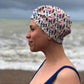 Salty Sea Knot - Swimming Cap Topper /Turban - Birds of Paradise - Silk & Lawn