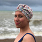 Salty Sea Knot - Swimming Cap Topper /Turban - Birds of Paradise - Silk & Lawn