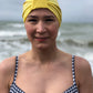 Salty Sea Knot - Swimming Cap Topper - Swim Turban - Yellow - Silk & Lawn