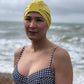Salty Sea Knot - Swimming Cap Topper - Swim Turban - Yellow - Silk & Lawn