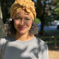 Ladies Turban Hat - Liberty of London Mustard (MEDIUM) - Silk & Lawn