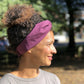 Ladies Twisted Turban Headband - Liberty of London Aubergine Purple - Silk & Lawn