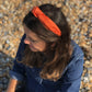 Ladies Knot Alice band - Liberty of London Tangerine Orange - Silk & Lawn