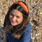 Ladies Knot Alice band - Liberty of London Tangerine Orange - Silk & Lawn