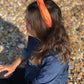 Ladies Knot Alice band - Liberty of London Tangerine Orange - Silk & Lawn