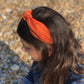 Ladies Knot Alice band - Liberty of London Tangerine Orange - Silk & Lawn