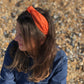 Ladies Knot Alice band - Liberty of London Tangerine Orange - Silk & Lawn