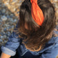 Ladies Knot Alice band - Liberty of London Tangerine Orange - Silk & Lawn