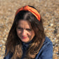 Ladies Knot Alice band - Liberty of London Tangerine Orange - Silk & Lawn