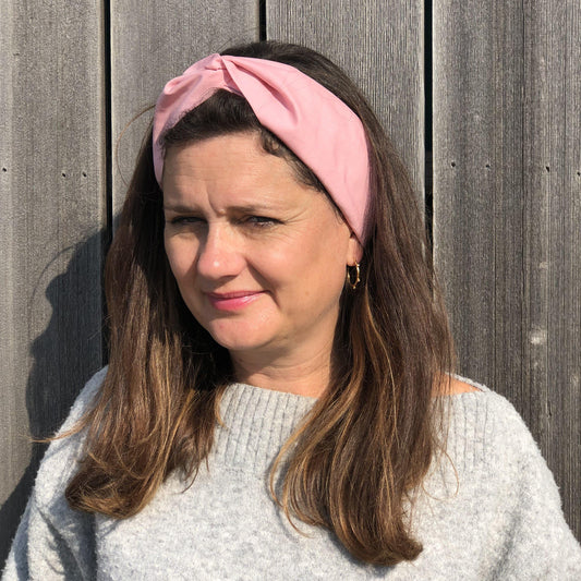 Ladies Twisted Turban Headband - Liberty of London Dusty Pink