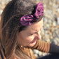 Ladies Knot hairband - Liberty of London Aubergine Purple - Silk & Lawn