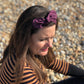 Ladies Knot hairband - Liberty of London Aubergine Purple - Silk & Lawn