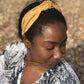 Ladies Knot Alice band - Liberty of London Mustard Yellow - Silk & Lawn