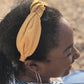 Ladies Knot Alice band - Liberty of London Mustard Yellow - Silk & Lawn