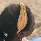 Ladies Knot Alice band - Liberty of London Mustard Yellow - Silk & Lawn