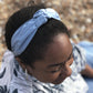 Ladies Tot Knot Alice band - Liberty of London Airforce Blue - Silk & Lawn