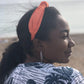Ladies Knot Alice band - Liberty of London Tangerine Orange - Silk & Lawn