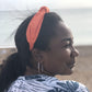 Ladies Knot Alice band - Liberty of London Tangerine Orange - Silk & Lawn