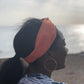 Ladies Twisted Turban Headband - Liberty of London Tangerine Orange - Silk & Lawn