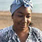 Ladies Turban Hat - Liberty of London Airforce Blue - Silk & Lawn