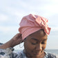 Ladies Turban Hat - Liberty of London Dusty Pink - Silk & Lawn