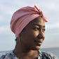 Ladies Turban Hat - Liberty of London Dusty Pink - Silk & Lawn