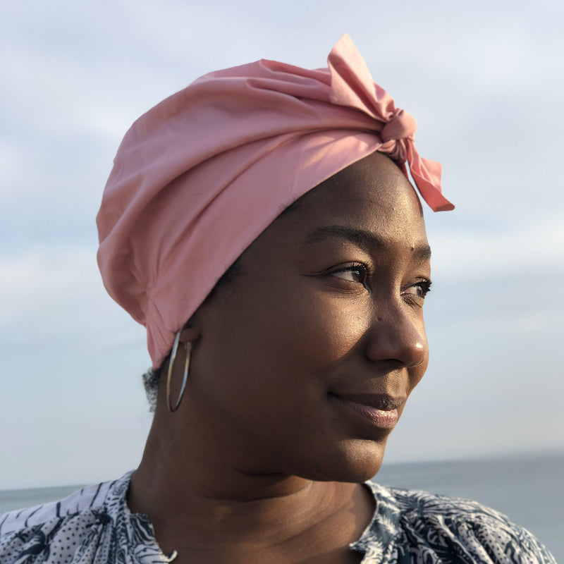 Ladies Turban Hat - Liberty of London Dusty Pink - Silk & Lawn