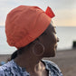 Ladies Turban Hat - Liberty of London Tangerine Orange - Silk & Lawn