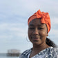 Ladies Turban Hat - Liberty of London Tangerine Orange - Silk & Lawn