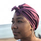 Ladies Turban Hat - Liberty of London Aubergine Purple - Silk & Lawn
