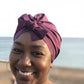 Ladies Turban Hat - Liberty of London Aubergine Purple - Silk & Lawn